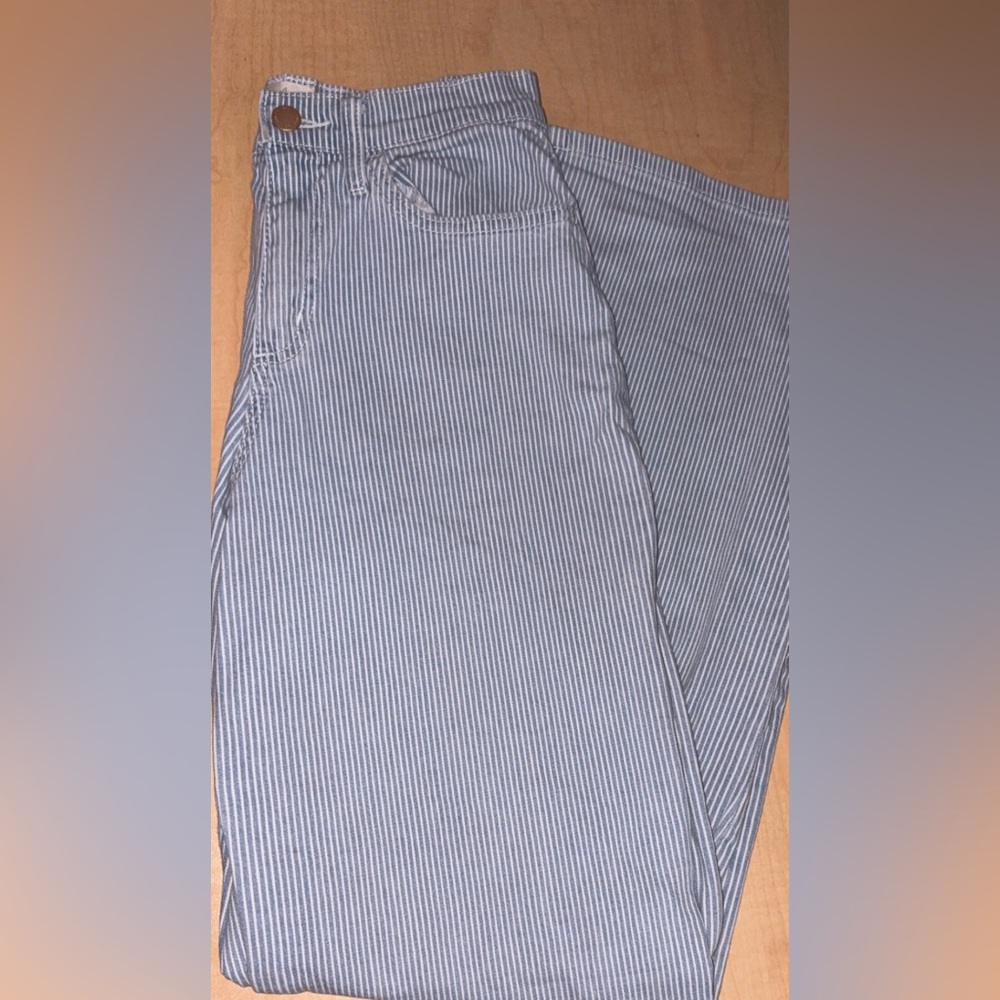 Target Blue Striped Flare Jeans